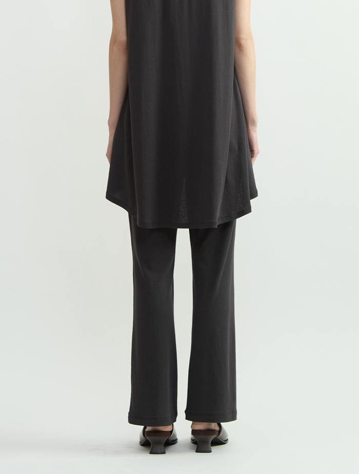 スーピマヘンプジャージーセミフレアレギンス 詳細画像 グレー 4