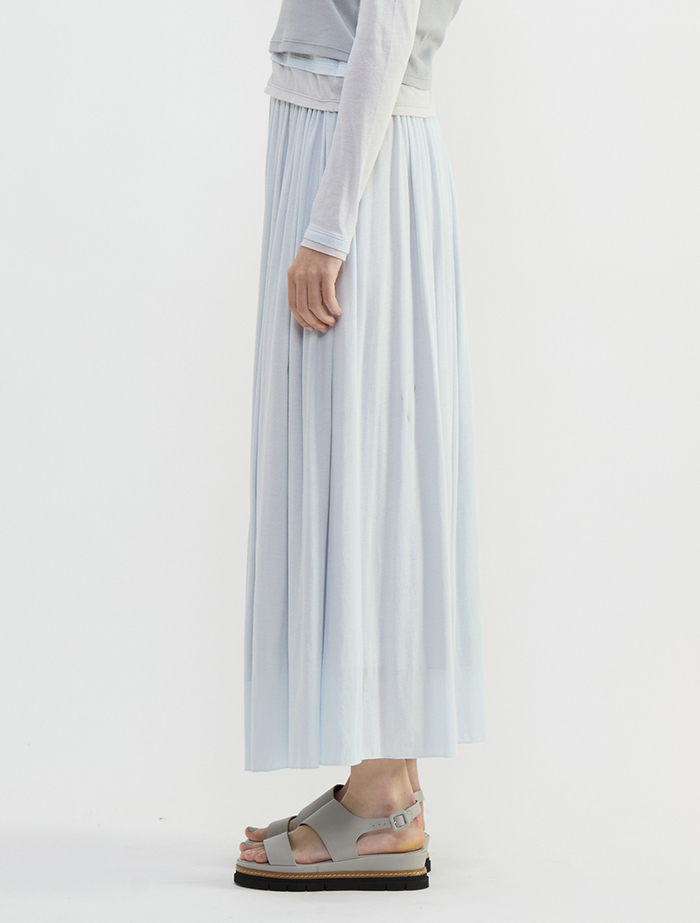 シア―ハイツイストフライスギャザースカート 詳細画像 サックス 3