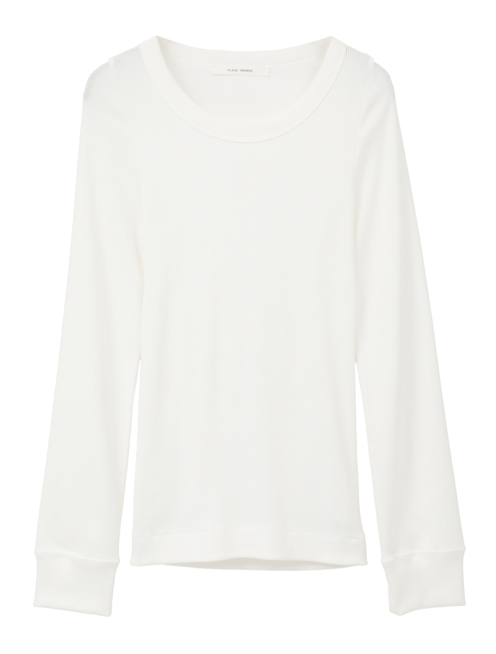 ギザコットンロングスリーブ Tシャツ 詳細画像 ホワイト 1