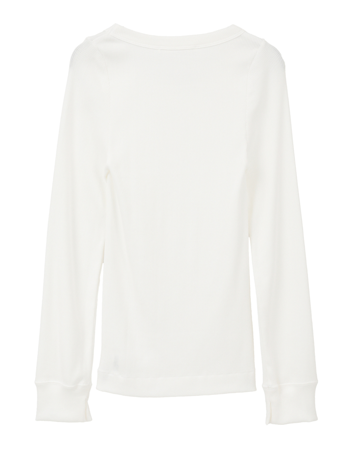 ギザコットンロングスリーブ Tシャツ 詳細画像 ホワイト 3