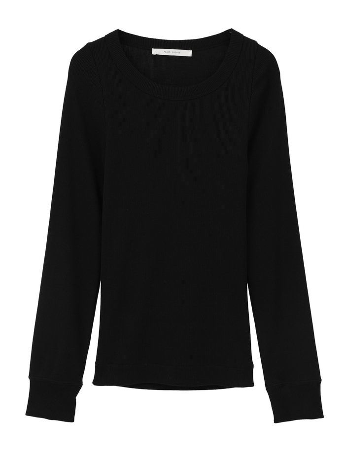 ギザコットンロングスリーブ Tシャツ 詳細画像 ブラック 1