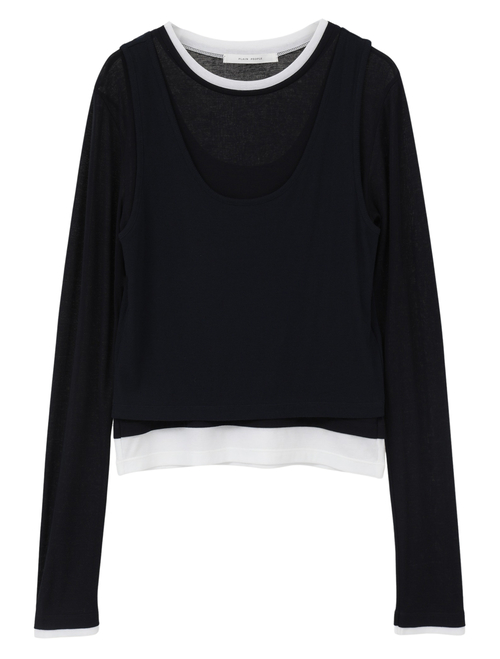 シア―ハイツイストフライスレイヤードトップス