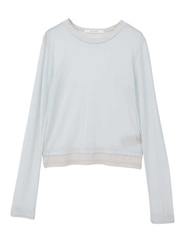 シア―ハイツイストフライスレイヤードトップス 詳細画像 サックス 11