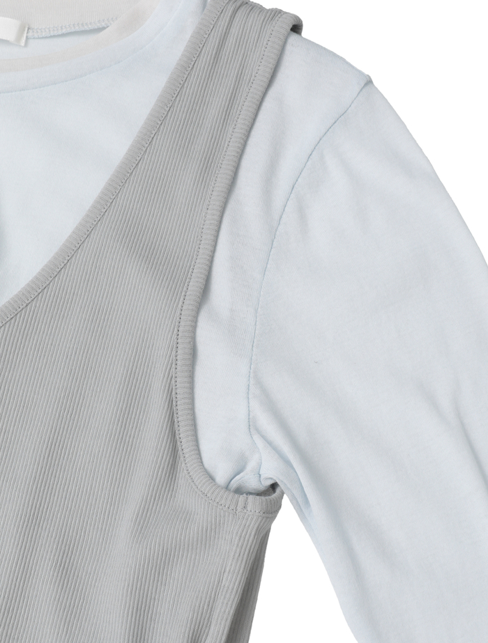 シア―ハイツイストフライスレイヤードトップス 詳細画像 サックス 7