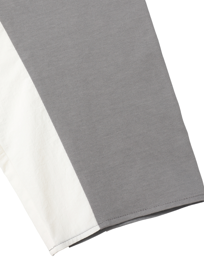 オーガニックヘビージャージー切り替えドルマンプルオーバー 詳細画像 グレー&times;ホワイト 5