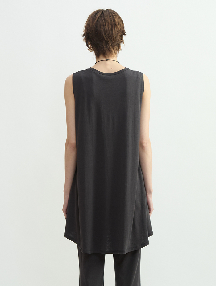 スーピマヘンプジャージーフレアチュニック 詳細画像 グレー 3