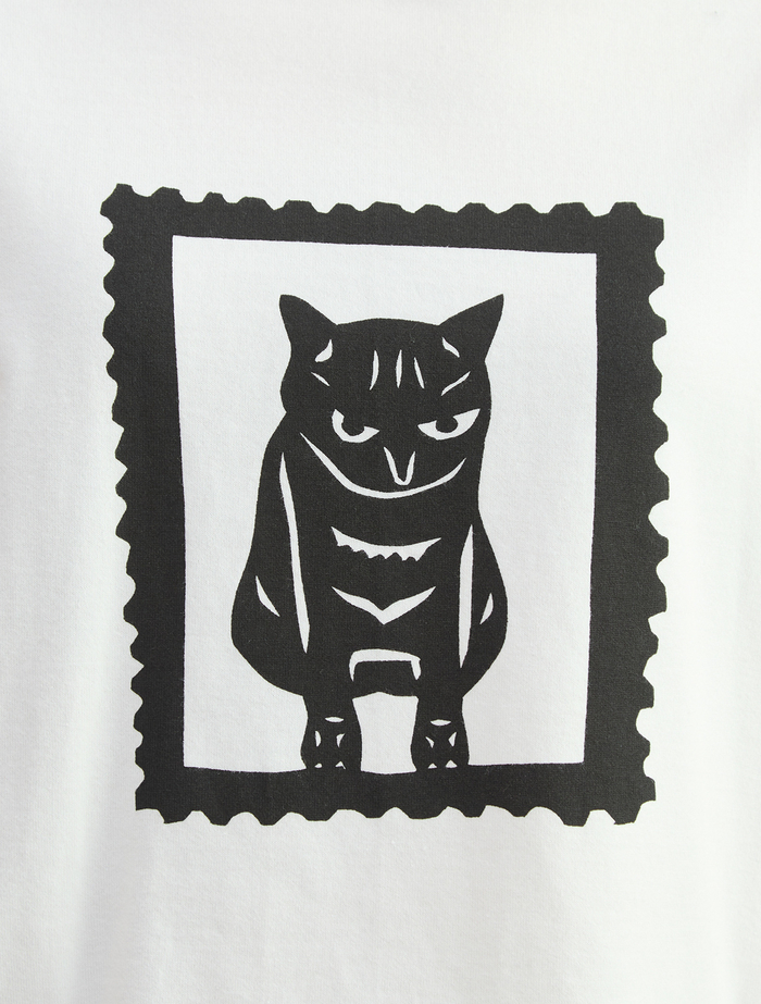 キャットスタンププリントTシャツ 詳細画像 ホワイト 5