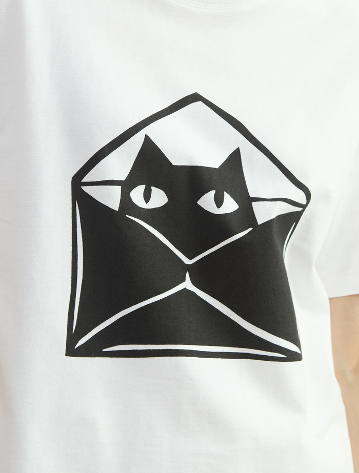 キャットスタンププリントTシャツ 詳細画像 ホワイト 4