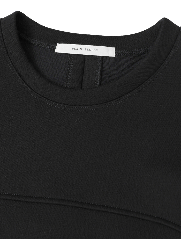 コットンナイロンダブルスウェットプルオーバー 詳細画像 ブラック 3