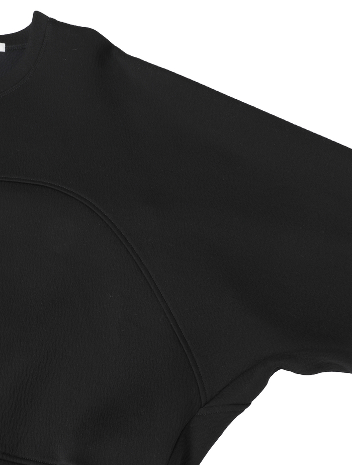 コットンナイロンダブルスウェットプルオーバー 詳細画像 ブラック 4