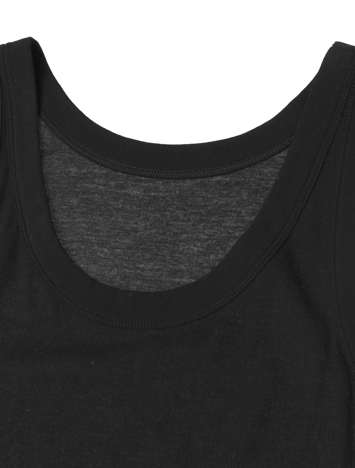 ハイツイストフライスタンクトップレイヤードTシャツ 詳細画像 ホワイト&times;ブラック 4