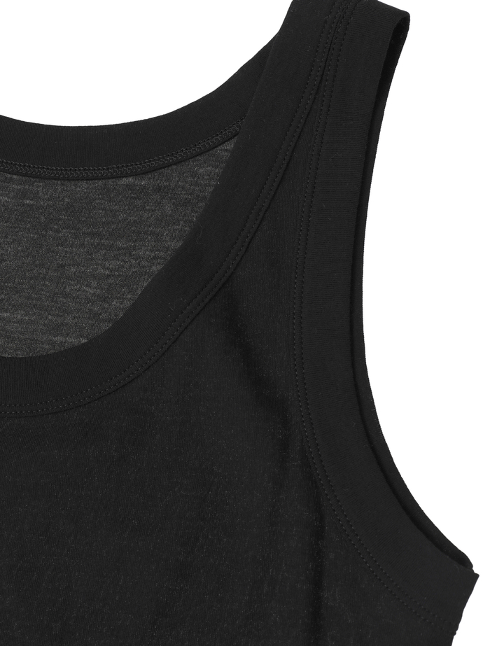 ハイツイストフライスタンクトップレイヤードTシャツ 詳細画像 ホワイト&times;ブラック 5