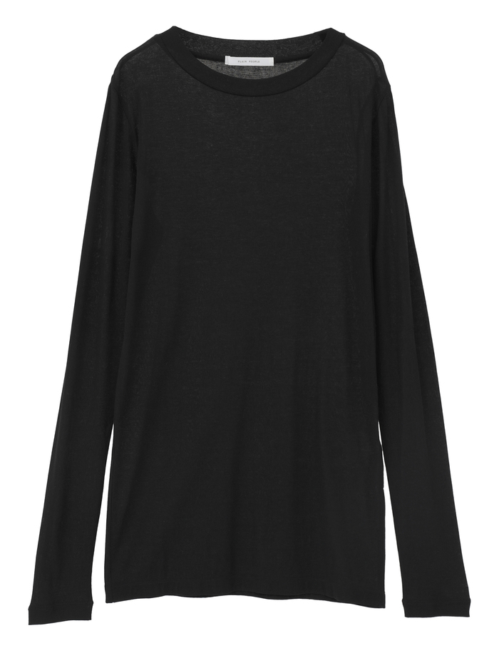 ハイツイストフライスタンクトップレイヤードTシャツ 詳細画像 ブラック&times;ブルーグレー 1