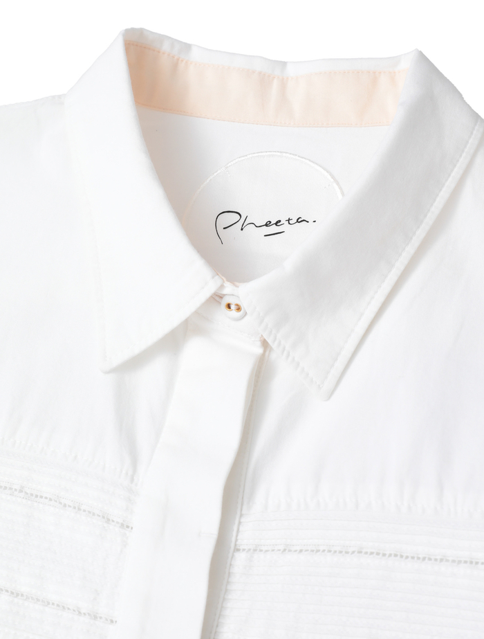 【Pheeta/フィータ】クロップドシャツ/Trinity 詳細画像 ホワイト 3