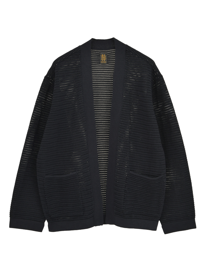 【BATONER/バトナー】サマーニット/BUTTONLESS CARDIGAN 詳細画像 ネイビー 1