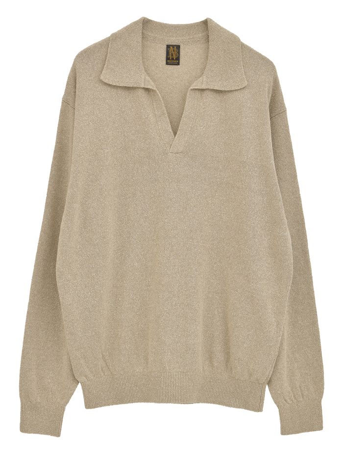 【BATONER/バトナー】サマーニット/REVIVAL SILK SKIPPER 詳細画像 ベージュ 1