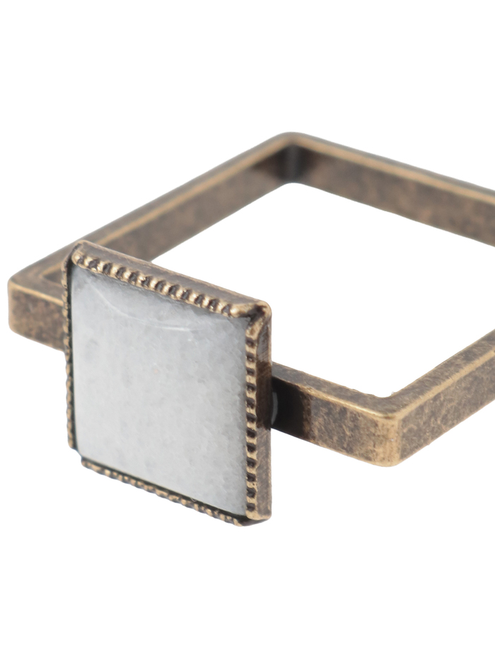 【IMUKA TIMUKAT 】Square Ring(15号)  詳細画像 ホワイト 4