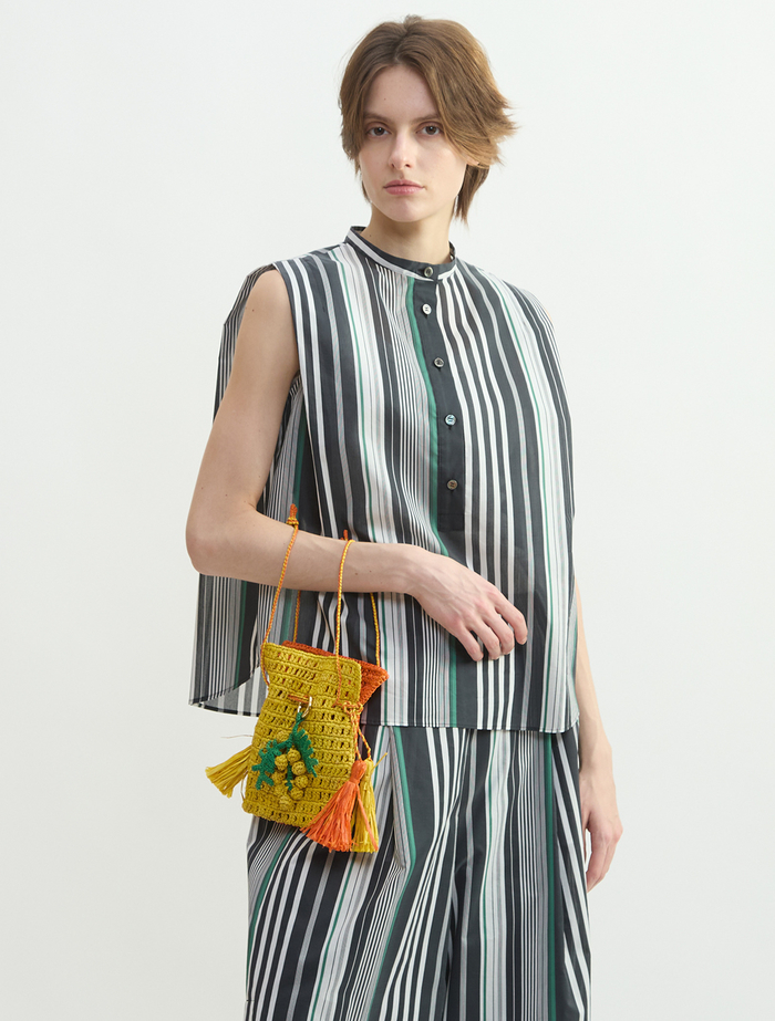 【MAISON N.H PARIS/メゾンエヌアッシュパリ】巾着バッグ/ROXANE CHARM 詳細画像 オレンジ 2