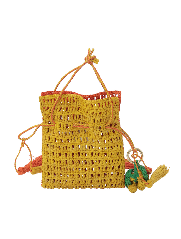 【MAISON N.H PARIS/メゾンエヌアッシュパリ】巾着バッグ/ROXANE CHARM 詳細画像 オレンジ 4