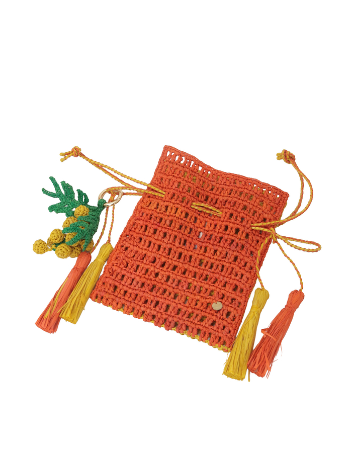 【MAISON N.H PARIS/メゾンエヌアッシュパリ】巾着バッグ/ROXANE CHARM 詳細画像 オレンジ 5