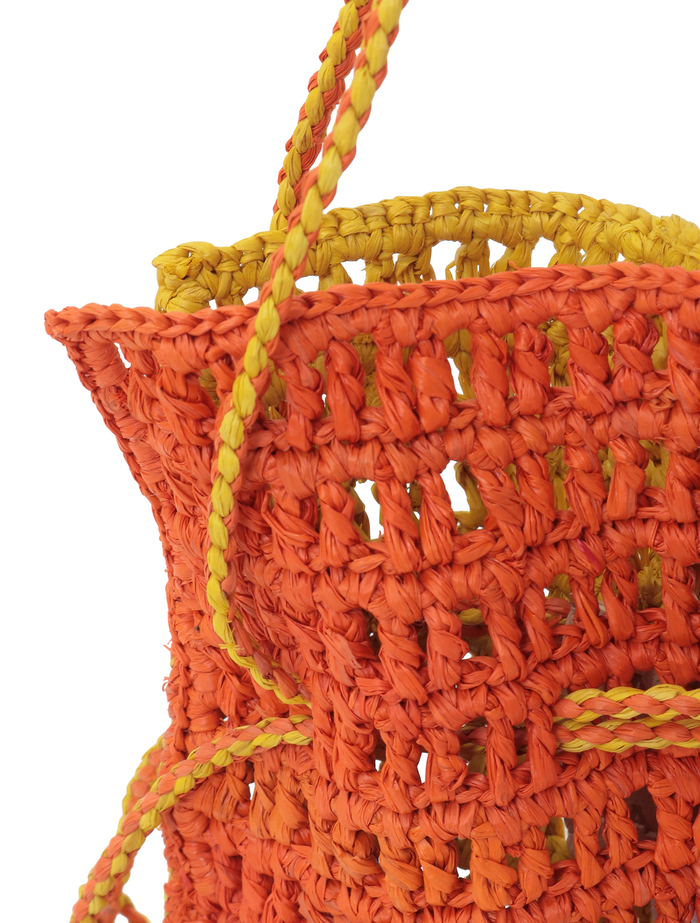 【MAISON N.H PARIS/メゾンエヌアッシュパリ】巾着バッグ/ROXANE CHARM 詳細画像 オレンジ 6