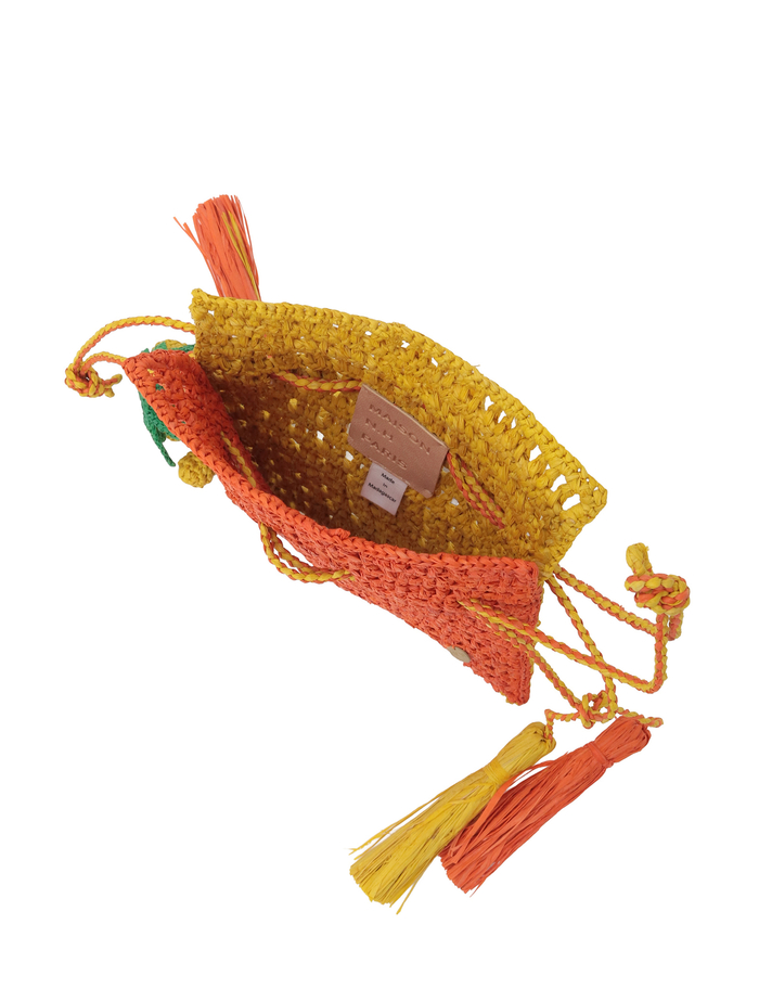 【MAISON N.H PARIS/メゾンエヌアッシュパリ】巾着バッグ/ROXANE CHARM 詳細画像 オレンジ 9