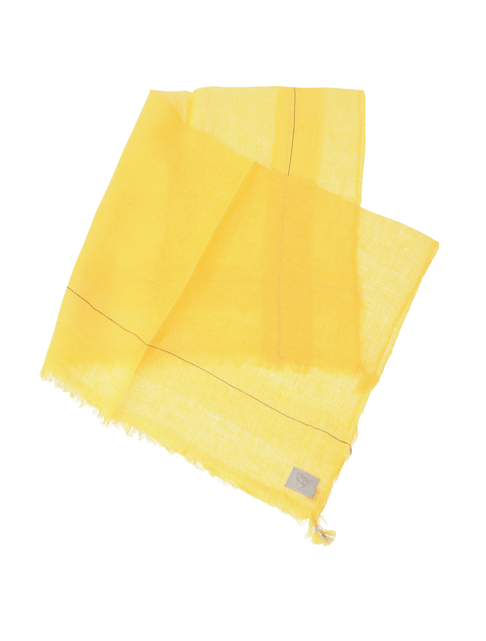 【NIMNIMDUAI/ニムニムデュアイ】ストール/PREMIUM LINEN GAUZE SQUARE 詳細画像 イエロー 2