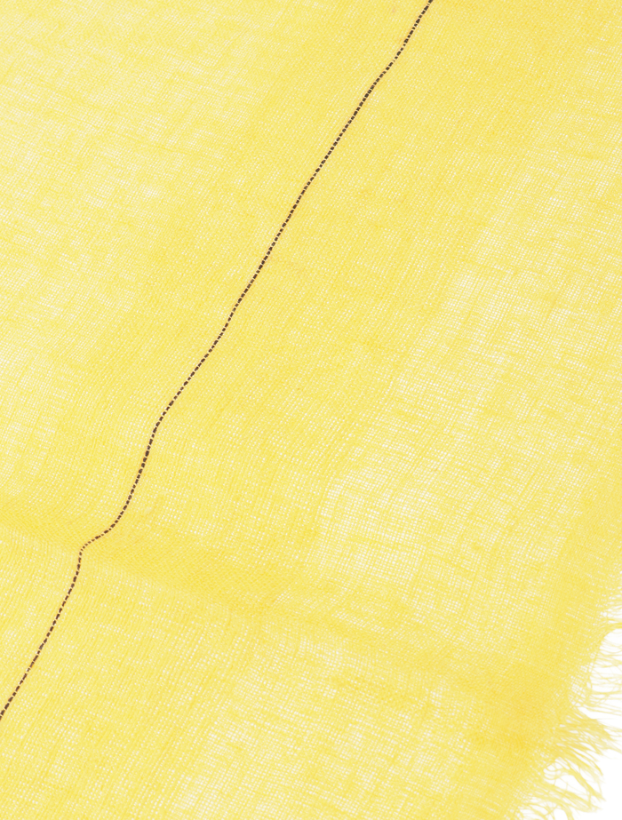 【NIMNIMDUAI/ニムニムデュアイ】ストール/PREMIUM LINEN GAUZE SQUARE 詳細画像 イエロー 4