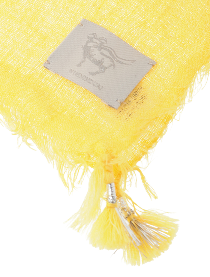 【NIMNIMDUAI/ニムニムデュアイ】ストール/PREMIUM LINEN GAUZE SQUARE 詳細画像 イエロー 7