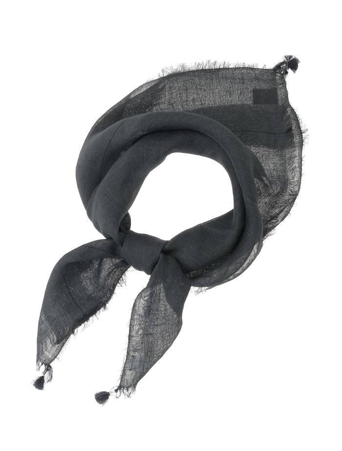 【NIMNIMDUAI/ニムニムデュアイ】ストール/PREMIUM LINEN GAUZE SQUARE 詳細画像 チャコールグレー 1