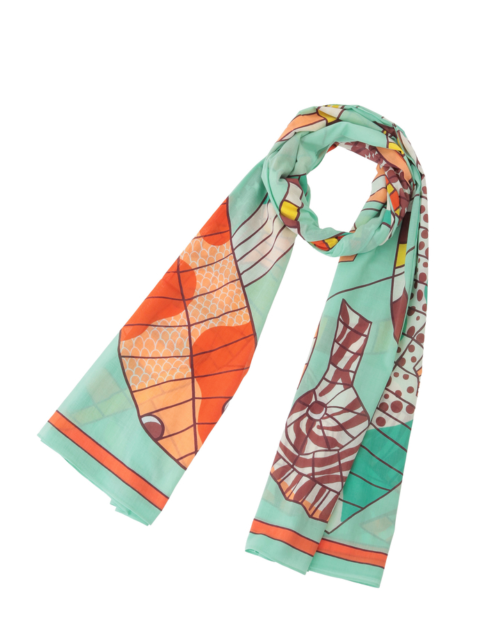 【INOUI EDITIONS/イヌイエディション】ストール/CERFS VOLANTS 詳細画像 ターコイズ 1