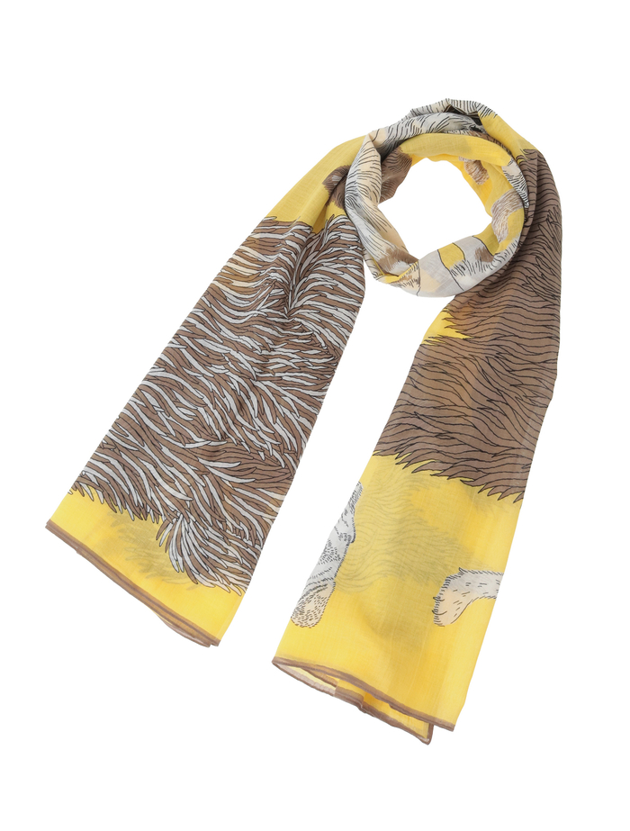 【INOUI EDITIONS/イヌイエディション】ストール/COTTON TOUTOU 詳細画像 イエロー 1