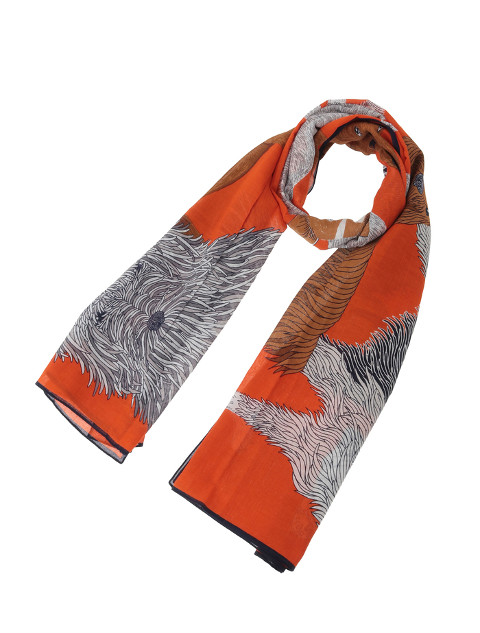 【INOUI EDITIONS/イヌイエディション】ストール/COTTON TOUTOU 詳細画像 オレンジ 1