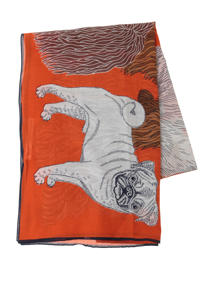 【INOUI EDITIONS/イヌイエディション】ストール/COTTON TOUTOU 詳細画像 オレンジ 3