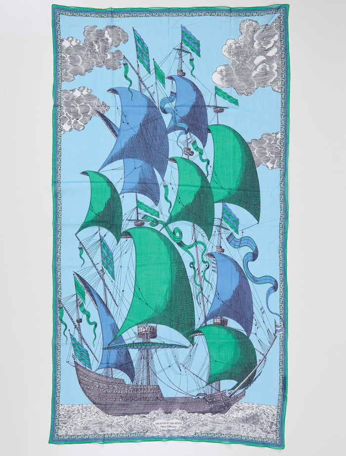 【INOUI EDITIONS/イヌイエディション】ストール/DES RIVES ET DESREVES 詳細画像 グリーン 2