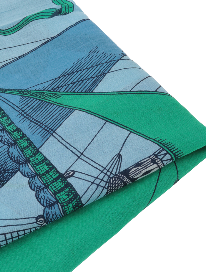 【INOUI EDITIONS/イヌイエディション】ストール/DES RIVES ET DESREVES 詳細画像 グリーン 4