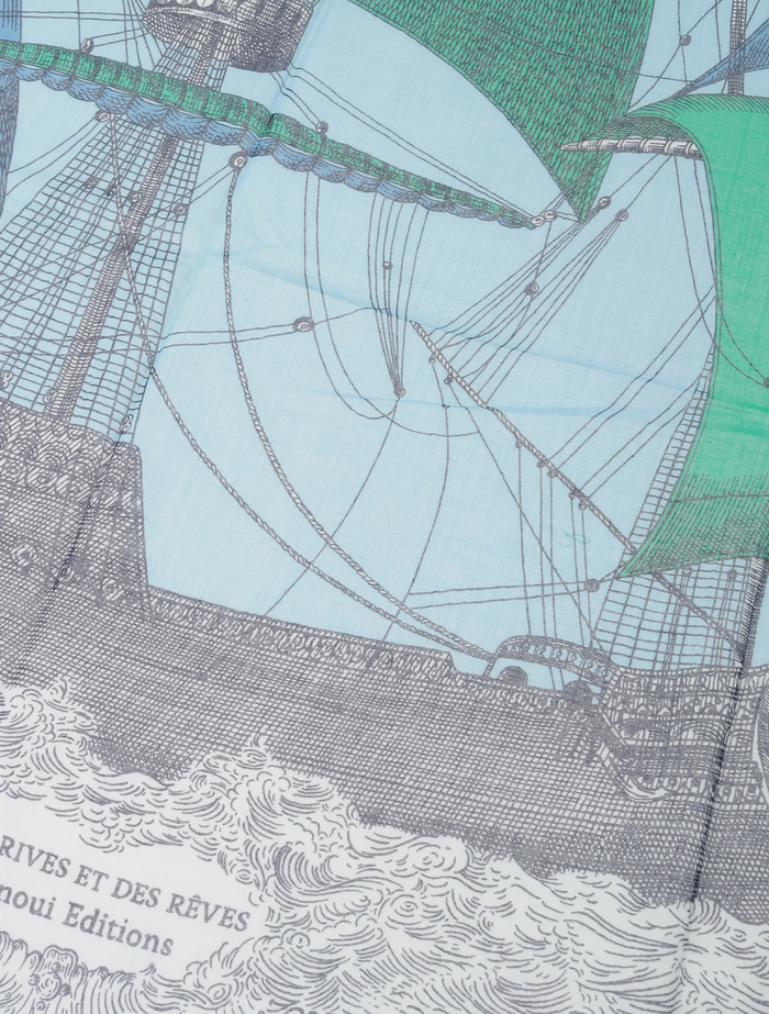 【INOUI EDITIONS/イヌイエディション】ストール/DES RIVES ET DESREVES 詳細画像 グリーン 6