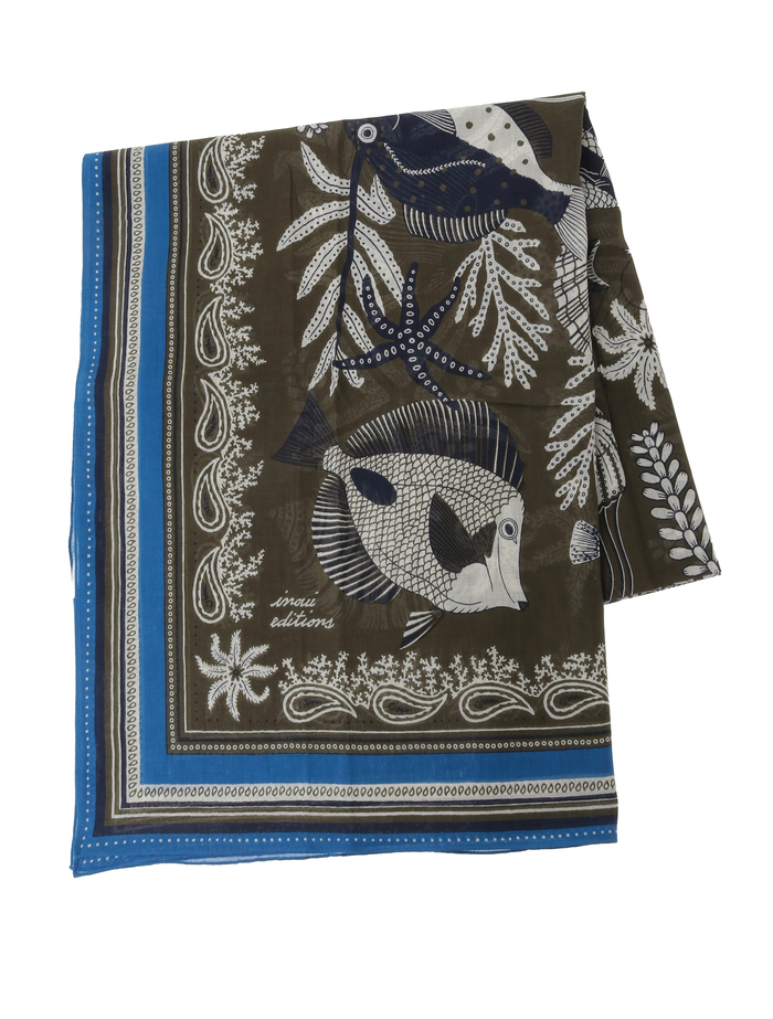 【INOUI EDITIONS/イヌイエディション】ストール/NEPTUNE 詳細画像 カーキ 3