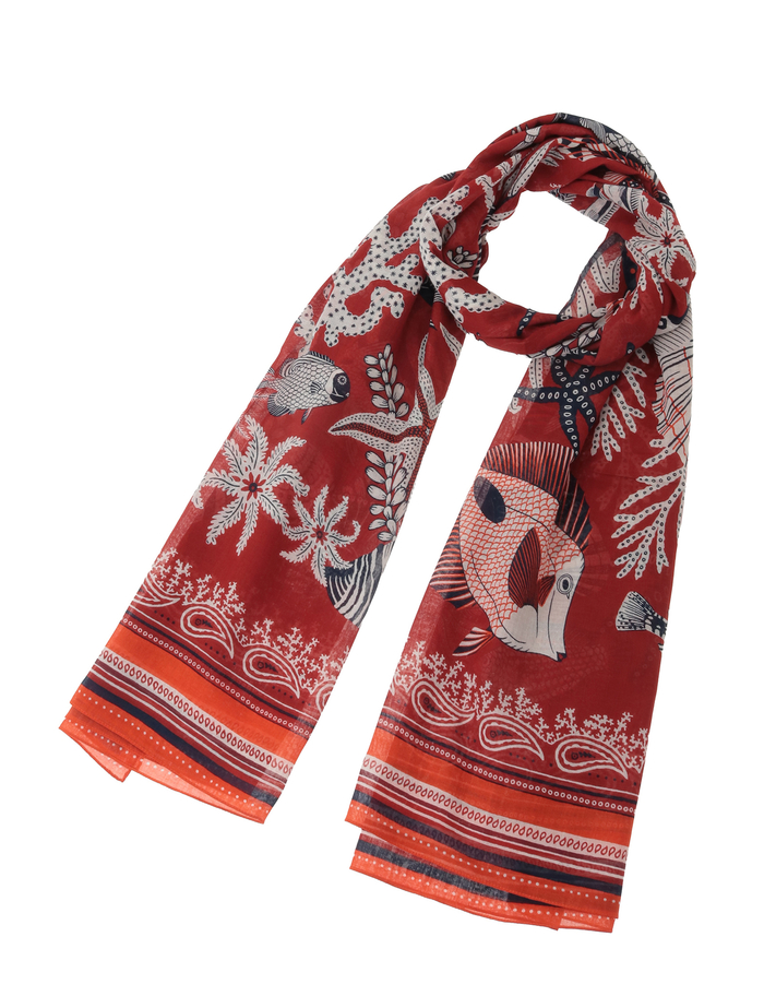 【INOUI EDITIONS/イヌイエディション】ストール/NEPTUNE 詳細画像 レッド 1