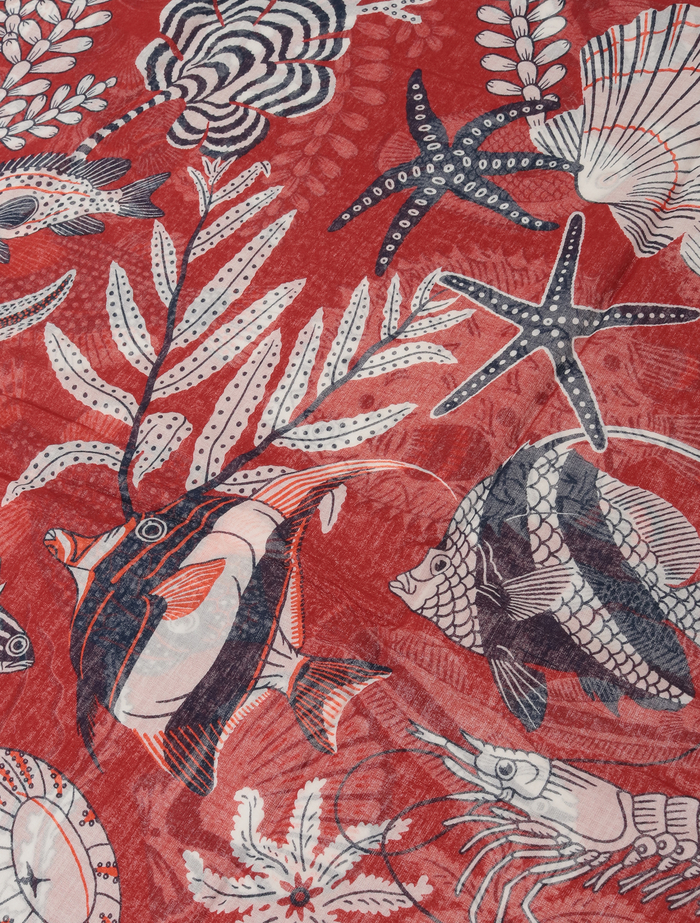 【INOUI EDITIONS/イヌイエディション】ストール/NEPTUNE 詳細画像 レッド 6