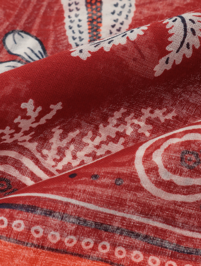 【INOUI EDITIONS/イヌイエディション】ストール/NEPTUNE 詳細画像 レッド 7