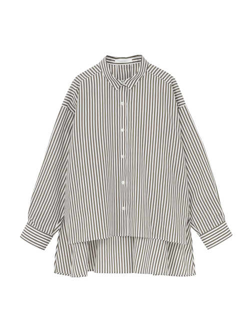 80タイプライター/CALVIAストライプレギュラーカラーシャツ