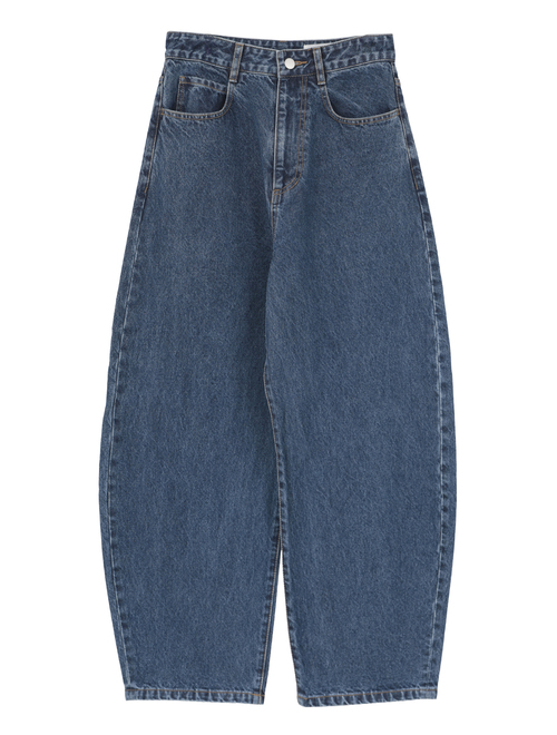 ブリーチデニムバルーンデニムパンツ