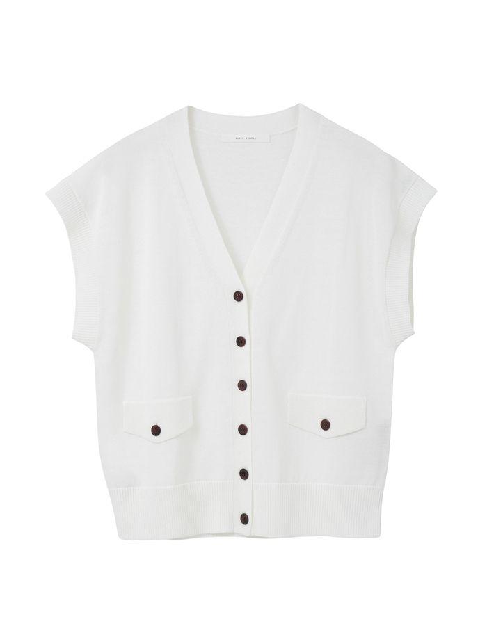 リネンストレッチカーディガン 詳細画像 ホワイト 10