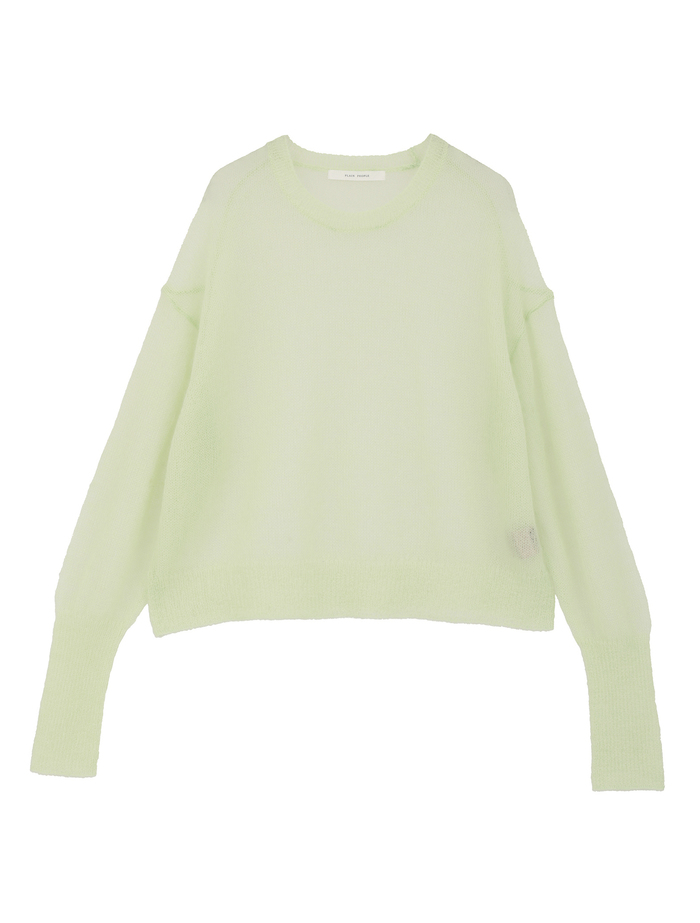 ライトモヘアウールKNショートクループルオーバー 詳細画像 グリーン 1