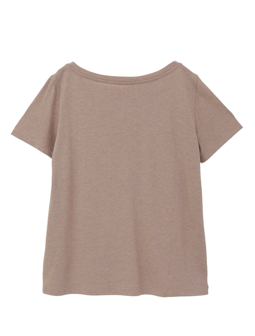 ヴィンテージプレーティングジャージーボートネックTシャツ