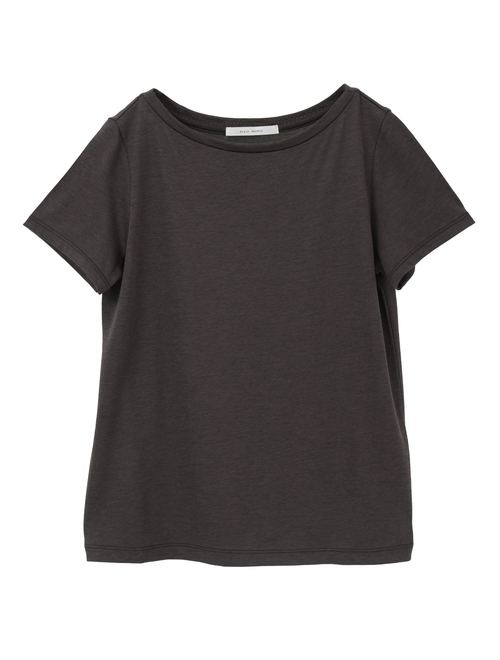 ヴィンテージプレーティングジャージーボートネックTシャツ