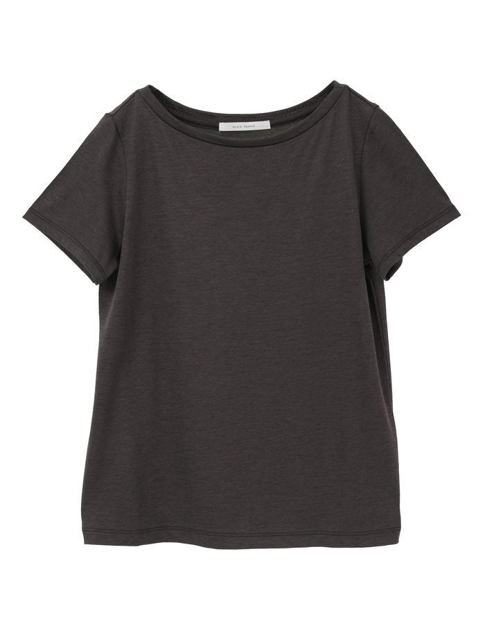 ヴィンテージプレーティングジャージーボートネックTシャツ 詳細画像 ブラウン 1