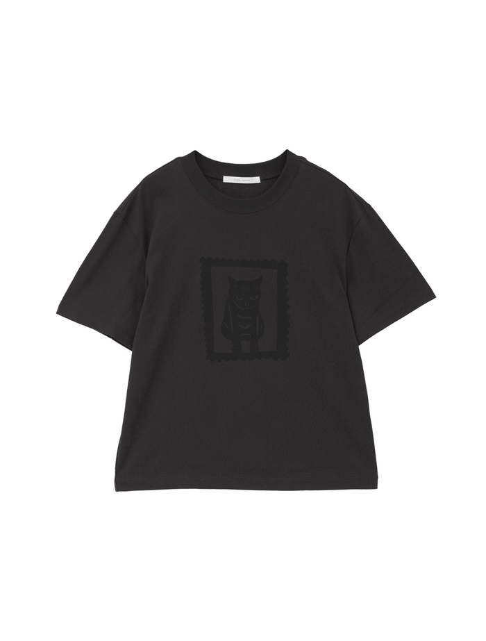 キャットプリントTシャツ 詳細画像 チャコールグレーA 1