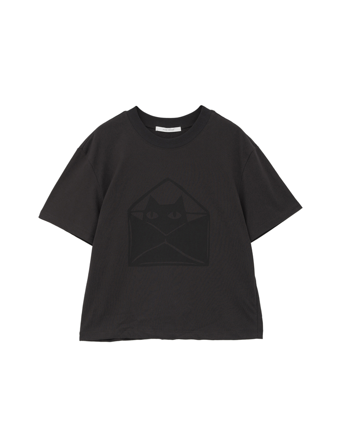 キャットプリントTシャツ 詳細画像 チャコールグレーB 1